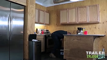 Preview 1 of Bathroom Nahate Huye Sex Video - TRAILERTRASHBOYS Gay Michael Roman Barebacks Jock Isaac X