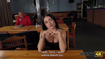 Preview 1 of Xxxxxxxcc - HUNT4K. Amateur toilet sex: shy brunette went wild with a stranger and was fucked hard