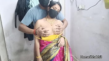 Preview 2 of Desi Nude Bhabhi Facebook - Indian Desi Bhabhi fucked in pink silk saree. Desi Bhabhi Saree sex.