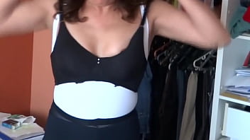Preview 3 of Xnxx Surjapuri - 58-year-old Latin mother exhibits her delicious tits for stepson to masturbate