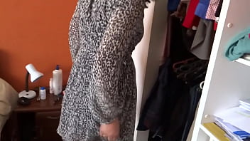 Preview 1 of Xnxx Surjapuri - 58-year-old Latin mother exhibits her delicious tits for stepson to masturbate
