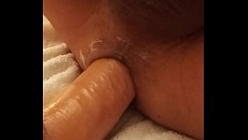 Preview 1 of Mom Boob Lick Son - Pegging till he cums
