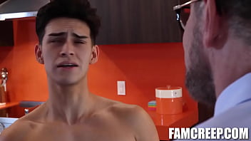 Preview 3 of Wwwxxxxxxcom - Sexy Aaron Perez chilling by the pool is being watched by his stepdad Max Sargent