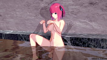 Preview 4 of Farmes Japanes - Quintessential Quintuplets: has sex in the spa and gets a creampie in the pool
