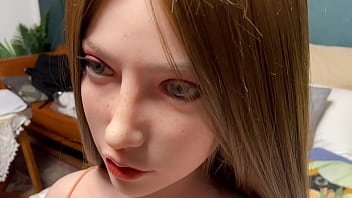 Preview 2 of Chinese Mom Sex And Boy - Nathalia Newest Model of FJ Doll Showing Her Sexy Bikini Line