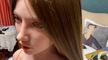 Preview 1 of Chinese Mom Sex And Boy - Nathalia Newest Model of FJ Doll Showing Her Sexy Bikini Line
