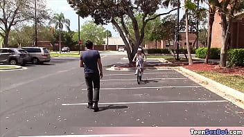 Preview 2 of Dazzling Mom - Extra small and cute cyclist chick gets rough fucked by a huge and fat cock