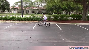 Preview 1 of Dazzling Mom - Extra small and cute cyclist chick gets rough fucked by a huge and fat cock