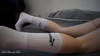 Preview 4 of Xxx Sax Video Purn - Sexy Legs In Long Socks - Miley Grey