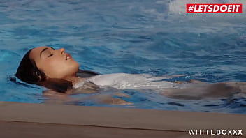 Preview 1 of Kira Adman - WHITEBOXXX - (Ginebra Bellucci,  Christian Clay) - Teen Gets Her Hairy Pussy Bang Hard By The Pool