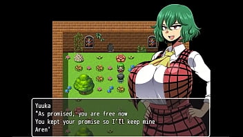 Preview 2 of Angry Boss Punish Employee - Yuka scattred shard of the yokai [PornPlay Hentai game] Ep.24 giant dick sucking until it jizz down her throat