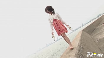 Preview 1 of Wife Seyering - Young Japanese girl with big boobs enjoys having a hot photoshoot outdoor