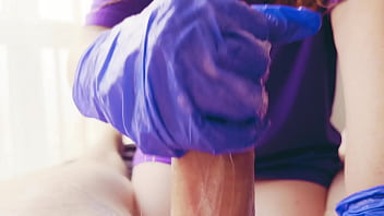 Preview 3 of Tamil Actress Kushboo X Images - ASMR Masturbation in Gloves - A lot of cum