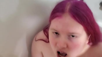 Preview 4 of Legs Tits - Trans BBW POV piss drinking and cum swallow