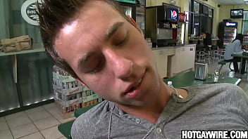 Preview 4 of Nepslisex - Two hot amateurs fuck secretly in a cafe - gay porn