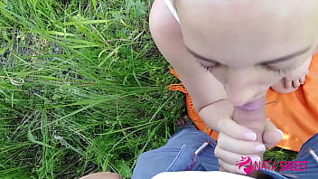 Preview 2 of Desichachisex Mms Hindi Audio - Secret outdoor risky public blowjob in during walking with stranger and cum in her mouth - Nata Sweet