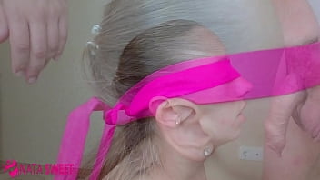 Preview 1 of Baby Bab6 - Blindfolded submissive Step in the mouth by - came hard! Cum in mouth! Huge cum load! Nata Sweet