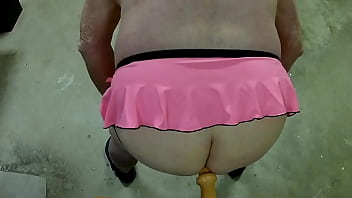 Preview 3 of Wif Sex With Hasband Friands - Riding Dildo in Sexy Open Back Panties by Pinky 396
