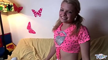 Preview 1 of Hellprono - Little Taylor with Yummy tits and pussy Fingering Solo