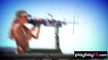 Preview 1 of Priya Rai Sensual Sex - Badass nude latina Daisy Sanchez and GFs training in a military camp