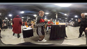 Preview 3 of Olivia Bangs - Rubee Tuesday gives me a body tour at EXXXotica NJ 2021 in 360 degree VR
