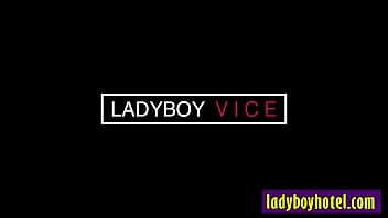 Preview 1 of Tiny Midget Creampie - Horny big butt tranny May sucking big white dick and enjoyed hard anal sex
