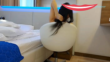 Preview 3 of Got A A Xxx - today without squirt) I&#039_ll just tease you with my beaver sticking out of my wet panties,  shake the booty and show you new blue socks on my beautiful long legs Nimfa Mannay