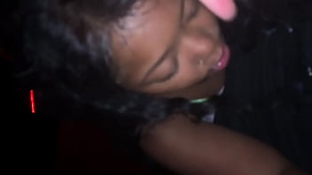 Preview 4 of Oder Ffm - Ebony chick eating cum at adult theater
