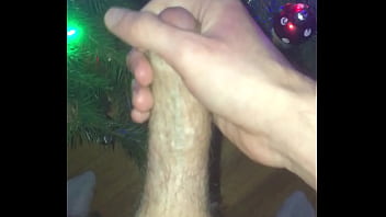 Preview 2 of Hairy Vag - masturbation on christmas tree
