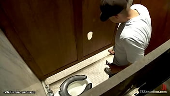 Preview 2 of Adik Cakap Sakit - Busty Latin TS fucks man in bathroom