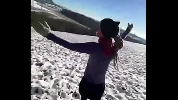 Preview 4 of Sis Bro Bad Rooms - Do you like winter ? -Experience the magic of winter like never before! ️ Join me for an exhilarating trail run...