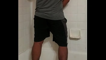 Preview 2 of Chris Strokes Yoga - Alan Prasad bathroom cumshot. Desi boy jerks off for pleasureprinciple. Handsome hunk shows his body and masturbates