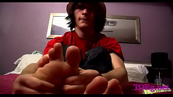 Preview 1 of Sister Seducing In Kitchen - Foot fetish homo sex