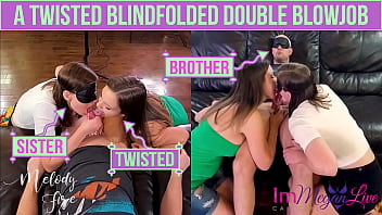 Preview 1 of Brzzers Moms - A TWISTED BLINDFOLDED DOUBLE BLOWJOB - Preview - ImMeganLive &amp_ Melody Fire