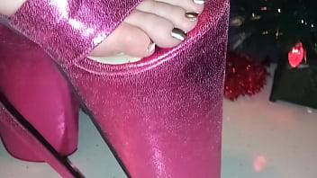 Preview 3 of Aletta Brides - Lady L :Pink Ultra extreme 14 inch/35 cm high heels , Merry Christmas and Happy new Year.