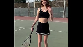 Preview 1 of Beg Cohk - I play tennis better with my boobs out ️
