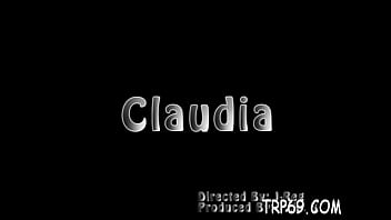 Preview 1 of Dick Redhead Stars Thong - Shameless brunette Claudia enjoys hardcore fuck