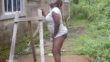 Preview 2 of Black Woman Orgasm - ME AND MY STEPSISTER HAVING A GOOD TIME AT THE BACKYARD NICE FUCK
