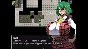 Preview 4 of Shemale Stockings Bareback - Yuka Scattred Shard Of The Yokai [PornPlay Hentai game] Ep.21 giant penis statue strocking in the ruins