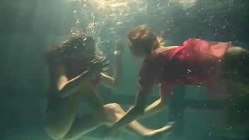 Preview 3 of Anok Men - Russian lesbian girls swimming in the pool