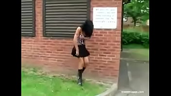 Preview 4 of Andrea Parducci - Huge lipped goth girl peeing