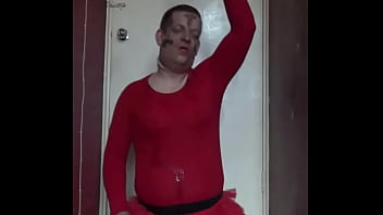 Preview 3 of Great Firm Boobs - bisexual crossdressing gay mark wright in all i want for Christmas is a piss shower take 1