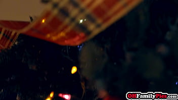 Preview 1 of Two Man Sexyvideo - Kenzie Reeves used dildo before sex with Angel Smalls in Christmas night