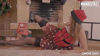 Preview 1 of English Sodomi - MAMACITAZ - (Ani Black Fox,  Emilio Ardana) - Big Ass Babe Offers A Passionate Christmas Afternoon To Her Boyfriend