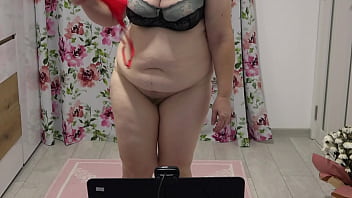 Preview 3 of Cubeectxi - Juicy PAWG in different panties shakes near the webcam Chubby milf shows off her figure Home fetish