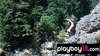 Preview 2 of Xxxbvm - Badass babe Ami Emerson and her busty GFs jumping into a lake