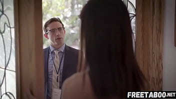 Preview 1 of Chatex Com - Angry Government Worker Takes Advantage For Shy Asian Teen After Realizing She&#039_s Home Alone - Full Movie On FreeTaboo.Net