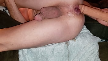 Preview 3 of Tamil Aunty Se Video - Thrusting dildo from behind has my prostate draining