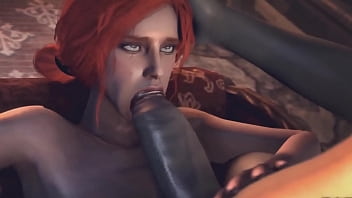 Preview 2 of Ovxxx - Witcher Porn Triss Merigold turned into a whore - Anna Shaffer Sex Fantasy,  Facial CumShot