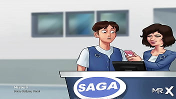 Preview 3 of I Ygh - SummertimeSaga - Awesome Work Hours Deepthroat E1 # 93